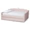 Baxton Studio Lennon Modern Pink Velvet Fabric Upholstered Queen Size Daybed with Trundle 186-11474-Zoro - alternate 10
